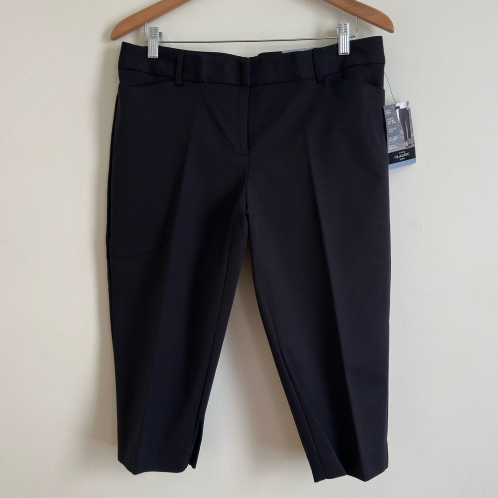 Liz Claiborne Emma classic slim leg ankle black  career pants Sz 12 P